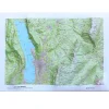 Carte 3D<Deniveles Aix Les Bains + Cadre