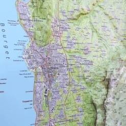 Carte 3D<Deniveles Aix Les Bains + Cadre