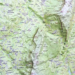 Carte 3D<Deniveles Aix Les Bains + Cadre