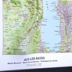 Carte 3D<Deniveles Aix Les Bains + Cadre