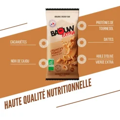 Barre Énergétique|Entrainement<Baouw Barre Energétique Extra Bio 50 g Cacahuète Crunchy