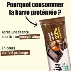 Hot Barre Energétique Barre Protéinée 40 g. Chocolat & Caramel Entrainement|Barre Énergétique