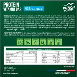 Entrainement|Barre Énergétique<Punch Power Barre Energétique Protein Vitamin Bar 49 g. Cookies Cream