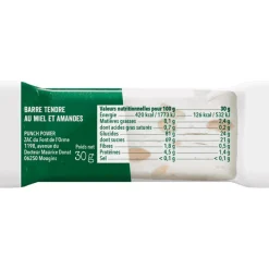 Entrainement|Barre Énergétique<Punch Power Barre Energétique Bio Nougat 30 g. Miel Amande