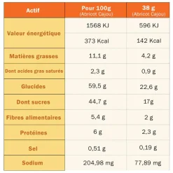 Entrainement|Barre Énergétique<TA Energy Barre Energétique Energy Bar 38 g. Abricot / Cajou