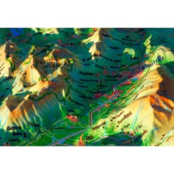Carte 3D<3DMAP Bauges-Belledonne-Chartreuse + Cadre
