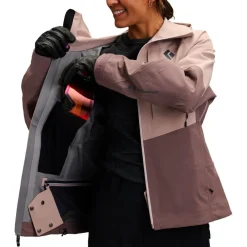 Hot Blouson Ski W Recon Stretch Shell Pale Mauve Dark Mauve Femme Veste De Ski Femme|Veste De Ski