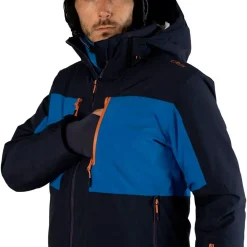 Outlet Blouson Ski Man Jacket Zip Hood Black Blue Homme Veste De Ski Homme|Veste De Ski