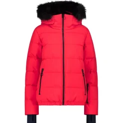 New Blouson Ski Woman Jacket Fix Hood Corallo Femme Veste De Ski Femme|Veste De Ski