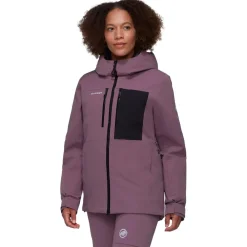 Blouson Ski Stoney HS Thermo Hooded Jacket Women Flux Black Femme Veste De Ski Femme|Veste De Ski