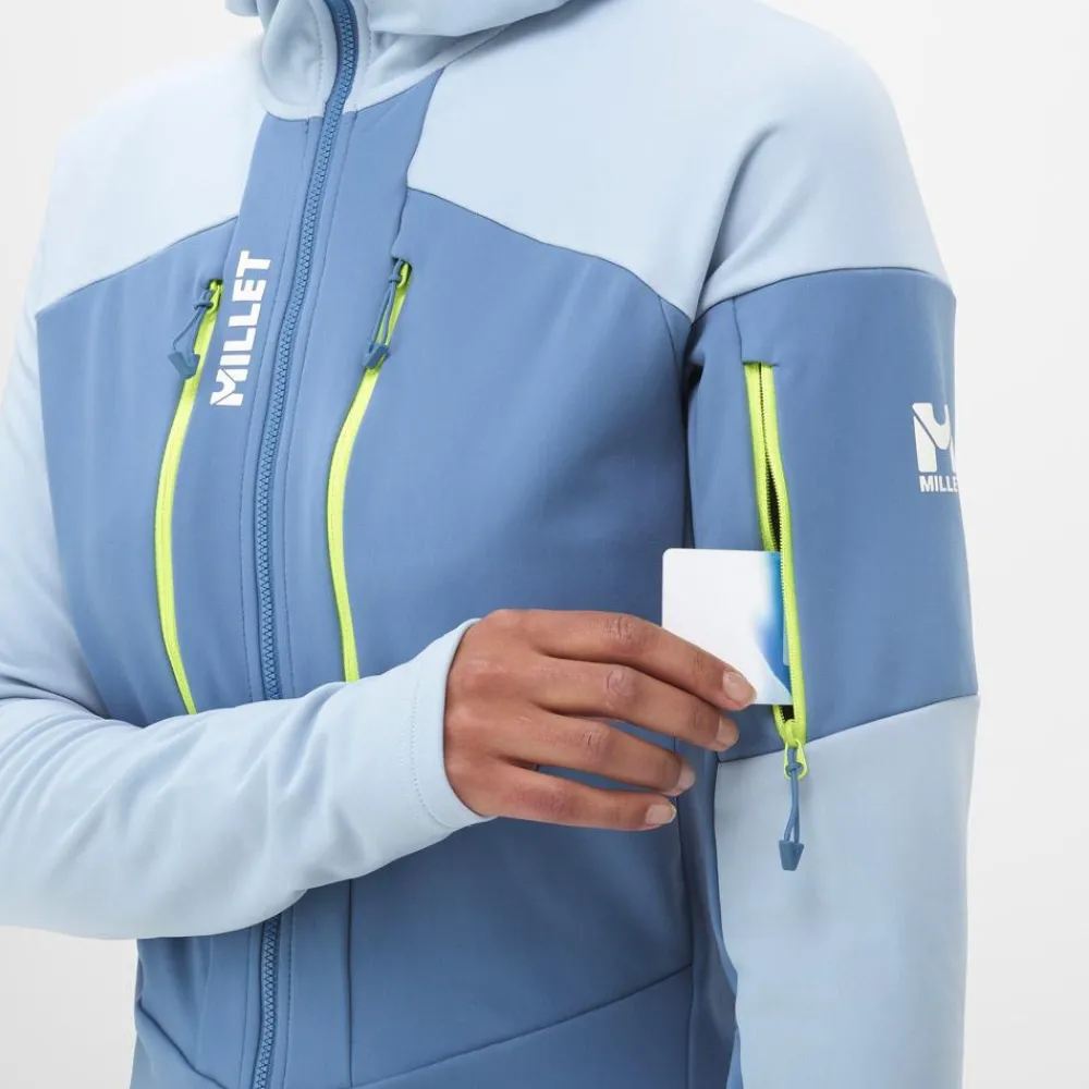 Outlet Blouson Ski Pierra Ment Hoodie W Coronet Blue Iceberg Femme Veste De Ski|Veste De Ski Femme