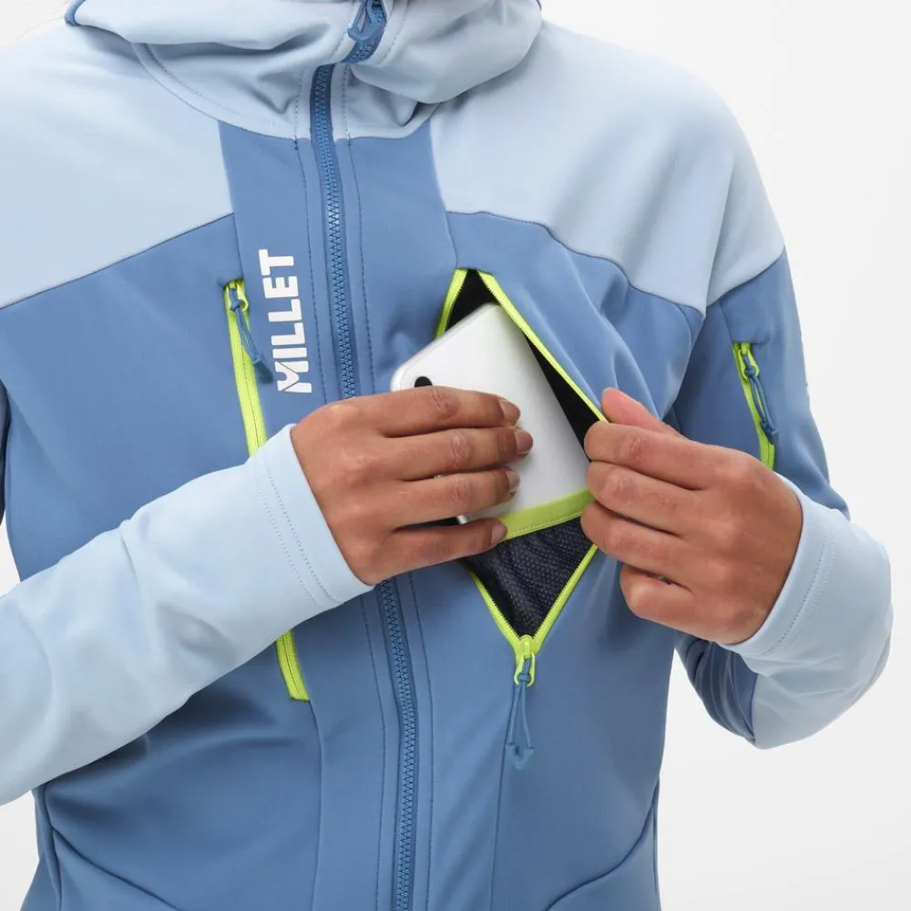 Outlet Blouson Ski Pierra Ment Hoodie W Coronet Blue Iceberg Femme Veste De Ski|Veste De Ski Femme