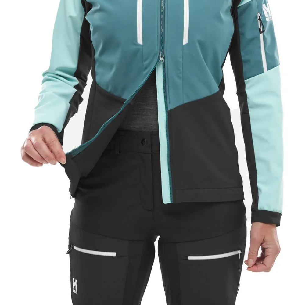 Veste De Ski Femme|Veste De Ski<Millet Blouson Ski White Shield Jkt W Black Aruba