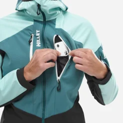 Veste De Ski Femme|Veste De Ski<Millet Blouson Ski White Shield Jkt W Black Aruba