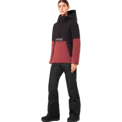 Hot Blouson Ski W Tnp Tbt Insulated Anorak Blackout Grenache Femme Veste De Ski Femme|Veste De Ski