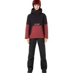 Hot Blouson Ski W Tnp Tbt Insulated Anorak Blackout Grenache Femme Veste De Ski Femme|Veste De Ski