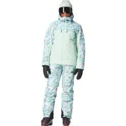 Sale Blouson Ski Exa Textury Print Blurry Water Silt Green Femme Veste De Ski Femme|Veste De Ski