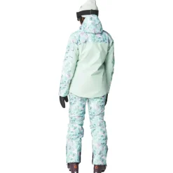 Sale Blouson Ski Exa Textury Print Blurry Water Silt Green Femme Veste De Ski Femme|Veste De Ski