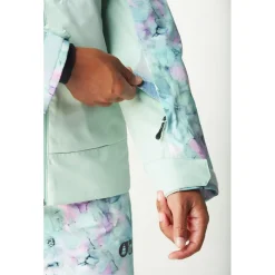 Sale Blouson Ski Exa Textury Print Blurry Water Silt Green Femme Veste De Ski Femme|Veste De Ski