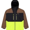 New Blouson Ski Object Jacket Cocoa Brown Black Acid Lime Homme Veste De Ski Homme|Veste De Ski
