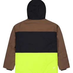 New Blouson Ski Object Jacket Cocoa Brown Black Acid Lime Homme Veste De Ski Homme|Veste De Ski