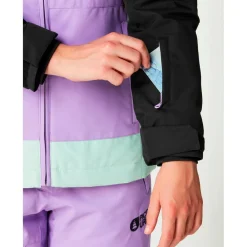 Veste De Ski Enfant|Veste De Ski<Picture Blouson Ski Seady Blk Paisley Purple Siltgr