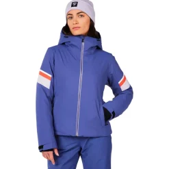Blouson Ski W Strawpile Jkt Future Blue Femme Veste De Ski Femme|Veste De Ski