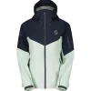 Blouson Ski W's Explorair 3L Jacket Fresh Green Dark Blue Femme Veste De Ski Femme|Veste De Ski