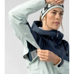 Blouson Ski W's Explorair 3L Jacket Fresh Green Dark Blue Femme Veste De Ski Femme|Veste De Ski