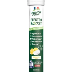 Boisson Énergétique|Entrainement<Punch Power Boisson Electroboost - Tube 20 Comprimés Citron Caféine