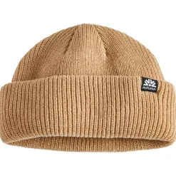 Outlet Bonnet Double Roll Beanie Khaki Bonnet Et Bandeau