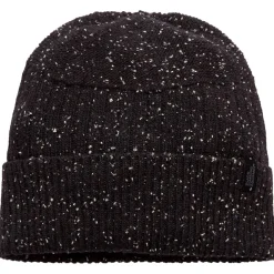 Clearance Bonnet Mixed Rib Beanie Black Bonnet Et Bandeau