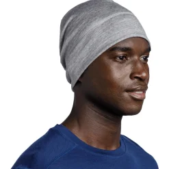 New Bonnet Merino Lightweight Beanie Solid Light Grey Bonnet Et Bandeau