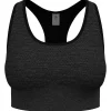 Sale Brassière Seamless Medium Padded Sport Brassière Black Melange Femme Brassiere De Sport|Sous-Vêtement Femme