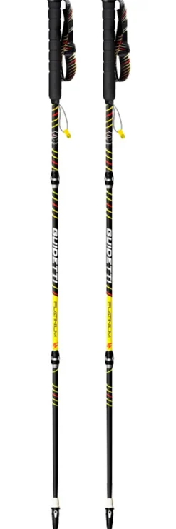 Bâtons Trail<Guidetti Bâton Platinium Aero Carbone Perf Noir Jaune