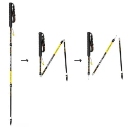 Bâtons Trail<Guidetti Bâton Platinium Aero Carbone Perf Noir Jaune
