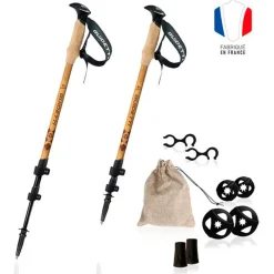 Bâtons De Marche Télescopique|Bâtons De Randonnée Carbone<Guidetti Bâton Terre De Trek Evasion Bois