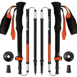Sale Bâton Izoard Pairs Red Orange Bâtons De Marche Pliable|Bâtons De Marche Télescopique