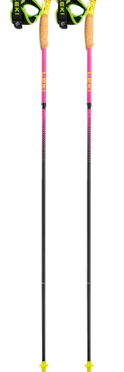 New Bâton Ultratrail Fx.One Superlite Neon Pink Neon Yellow Natural Carbon Bâtons Trail