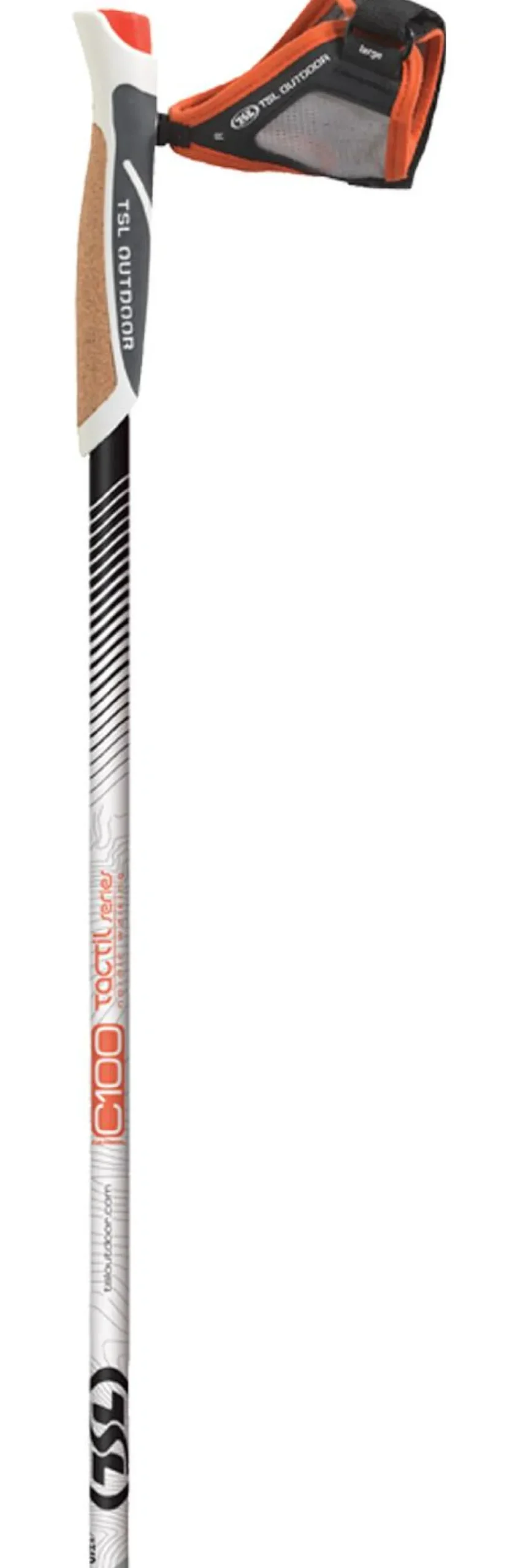 New Bâton Tactil C100 Cork Spike Black White Bâtons Marche Nordique