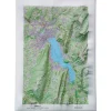 Carte 3D<Deniveles Carte 3D Lac d'Annecy