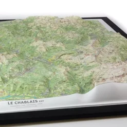 Carte 3D<Deniveles Carte 3D Le Chablais Est
