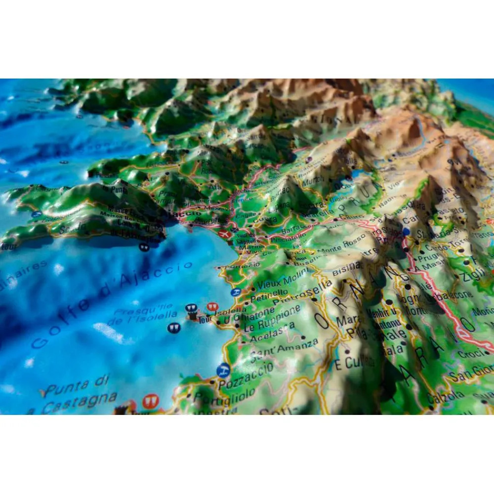 Carte 3D<3DMAP Carte 3D La Corse