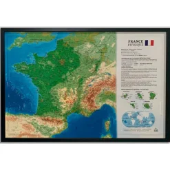 Carte 3D La France Physique Carte 3D