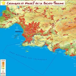 Carte 3D<Geo Relief Carte 3D Les Calanques et le Massif De La Sainte-Beaume