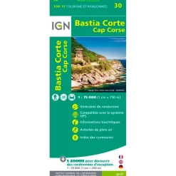 Carte Bastia Corte Cap Corse Carte Ign