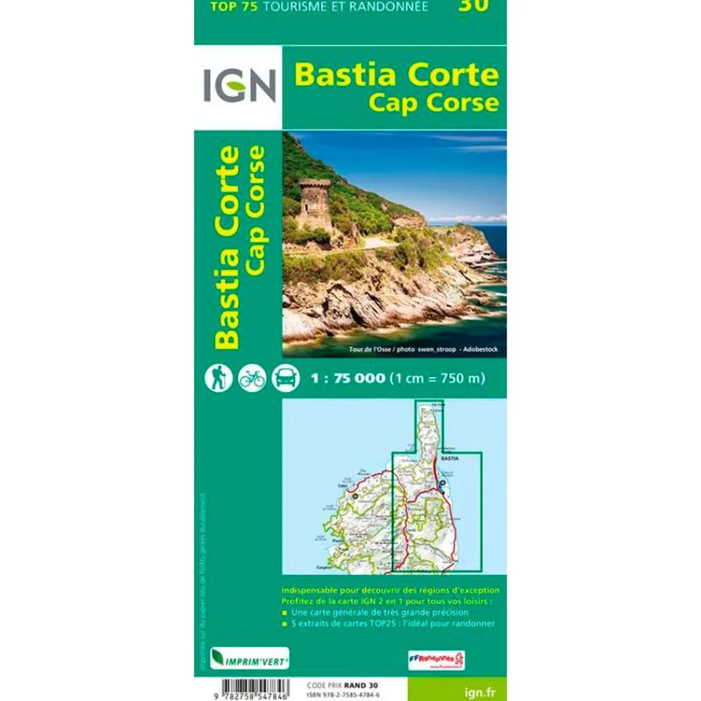 Carte Bastia Corte Cap Corse Carte Ign