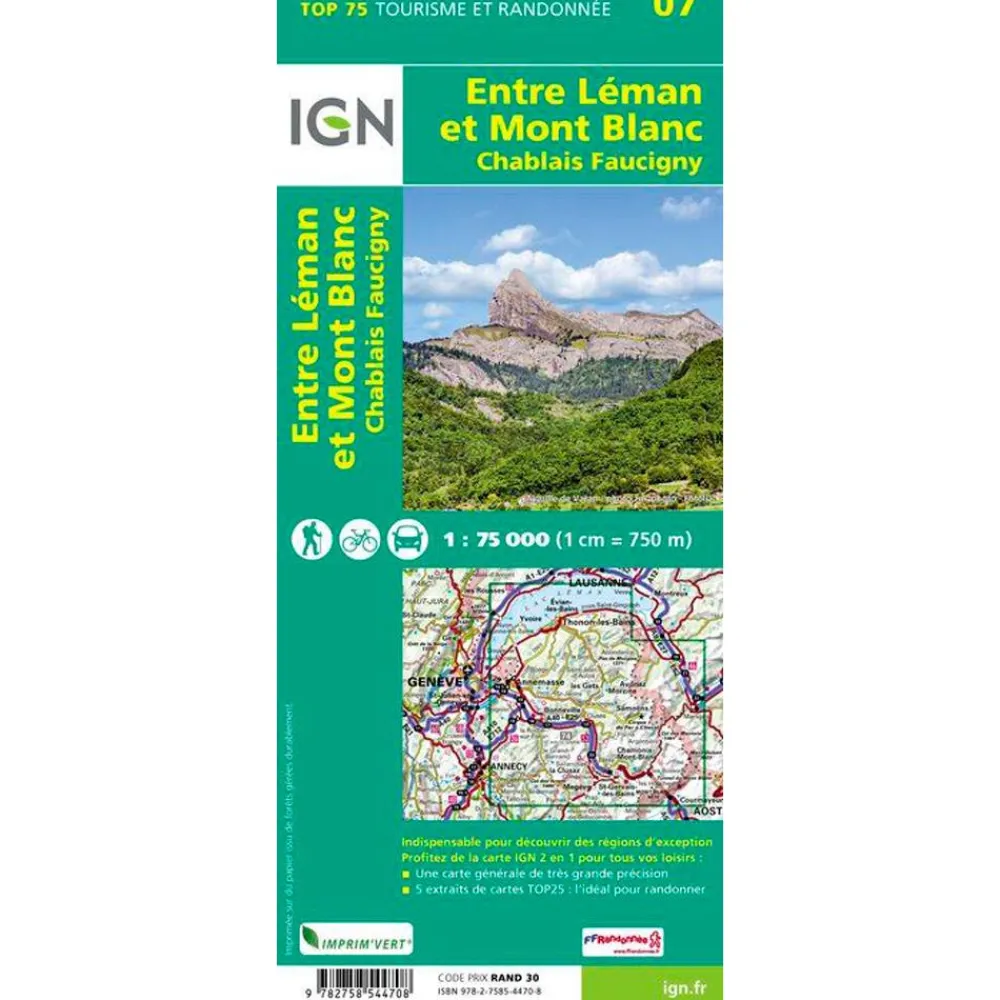 Outlet Carte Entre Leman et Mont-Blanc Chablais Faucy Carte Ign