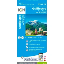 Sale Carte 3537ET Guillestre, Vars, Risoul, PNR du Queyras Carte Ign