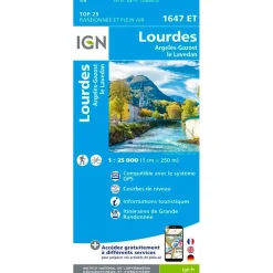 Best Carte 1647ET Lourdes Argelès-Gazost le Lavedan Carte Ign